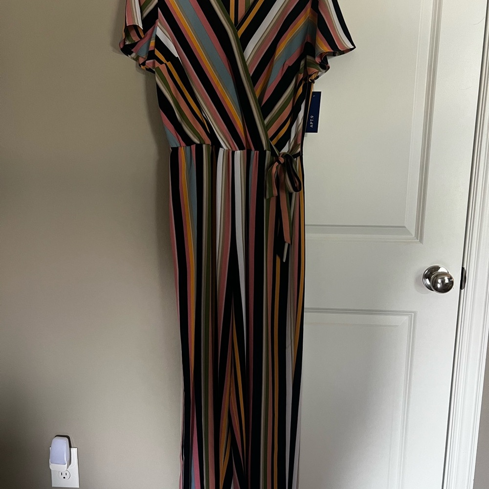 Apt. 9 Multicolor Striped Wrap Dress
